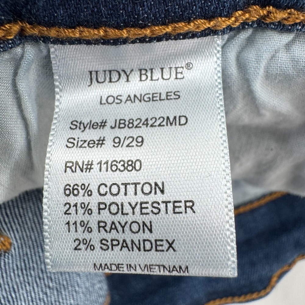 Judy Blue Los Angeles Skinny Fit Jeans WOMENS Blue Medium Wash Released Hem 9/29 - Picture 5 of 15